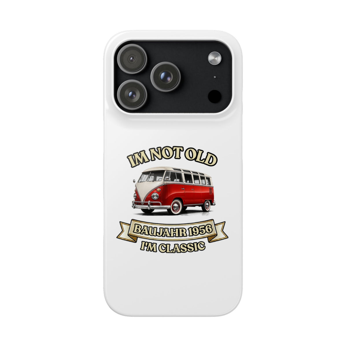 True Insights Jahrgang 1956 Handyhülle VW Bulli in iPhone 17 Pro