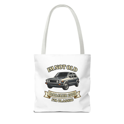 Tote Bag Baujahr 1976 - I'm Not Old I'm Classic - Oldtimer Stoffbeutel zum 50. Geburtstag, Geschenk für Autofans