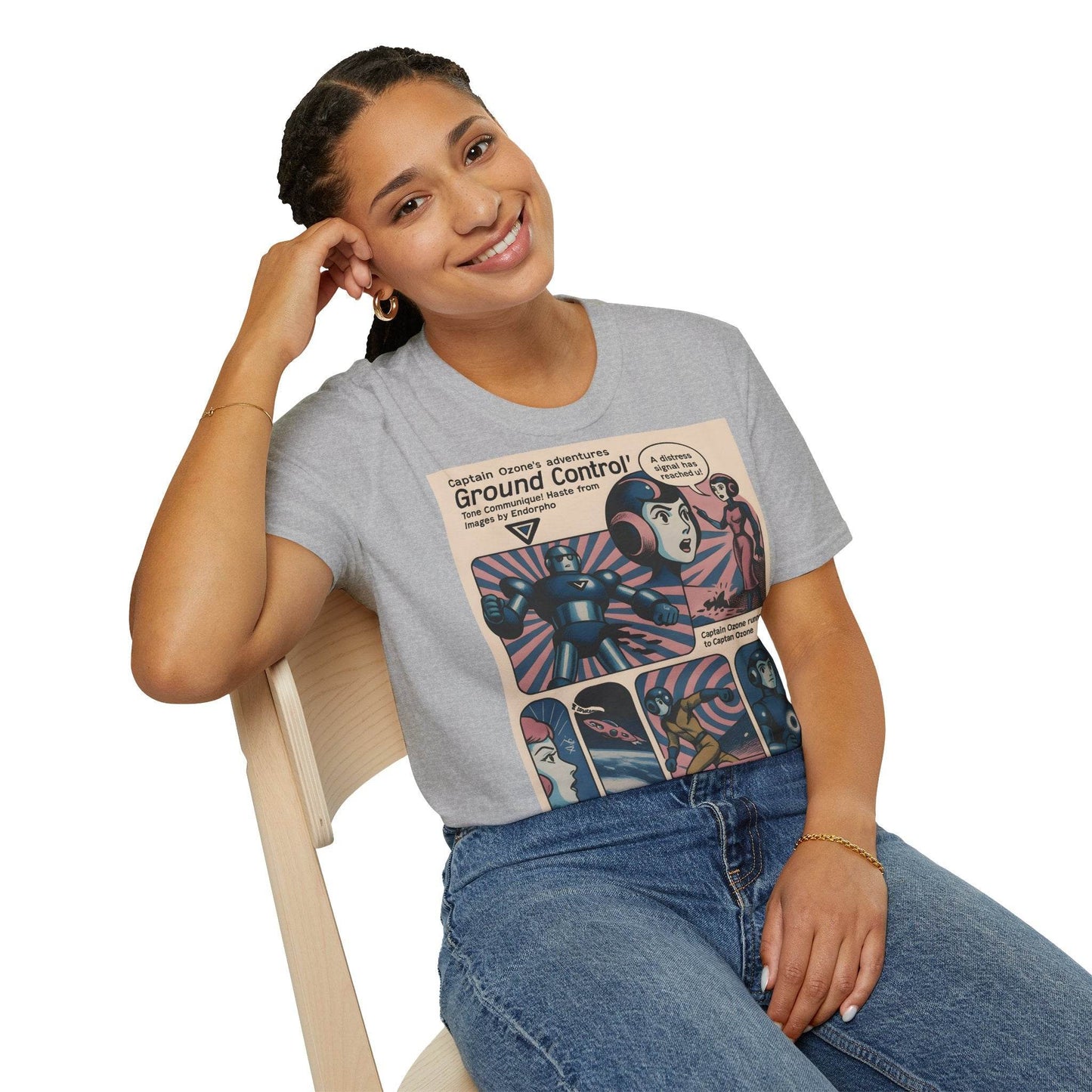 Captain Ozone T-Shirt – Retro Sci-Fi Comic Design | Ground Control Edition – Freches Satire-Design für mutige Statements | True Insights