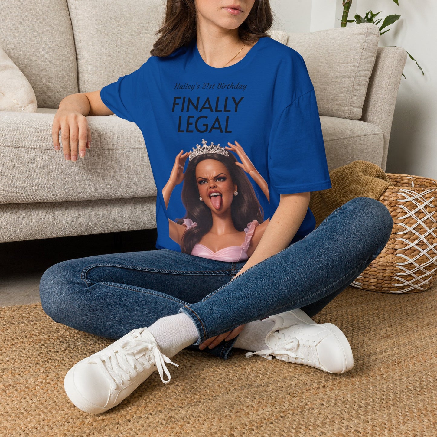 Personalisiertes Geburtstags-Shirt mit Wunschname – Freche Prinzessin, lustiges Geschenk für Sie, Party Statement Shirt