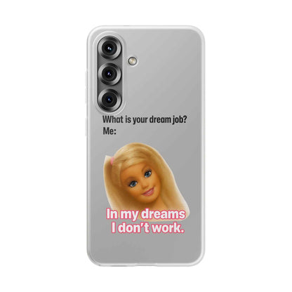 Traumjob Handyhülle – Satirische Anti-Work Phone Case mit Puppen-Illustration