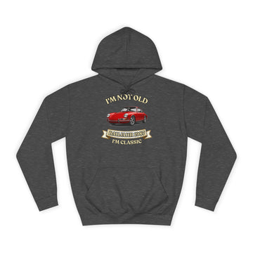 Geschenk zum 40. Geburtstag – Hoodie Jahrgang 1987 mit Porsche-Motiv – Charcoal – Vorderseite