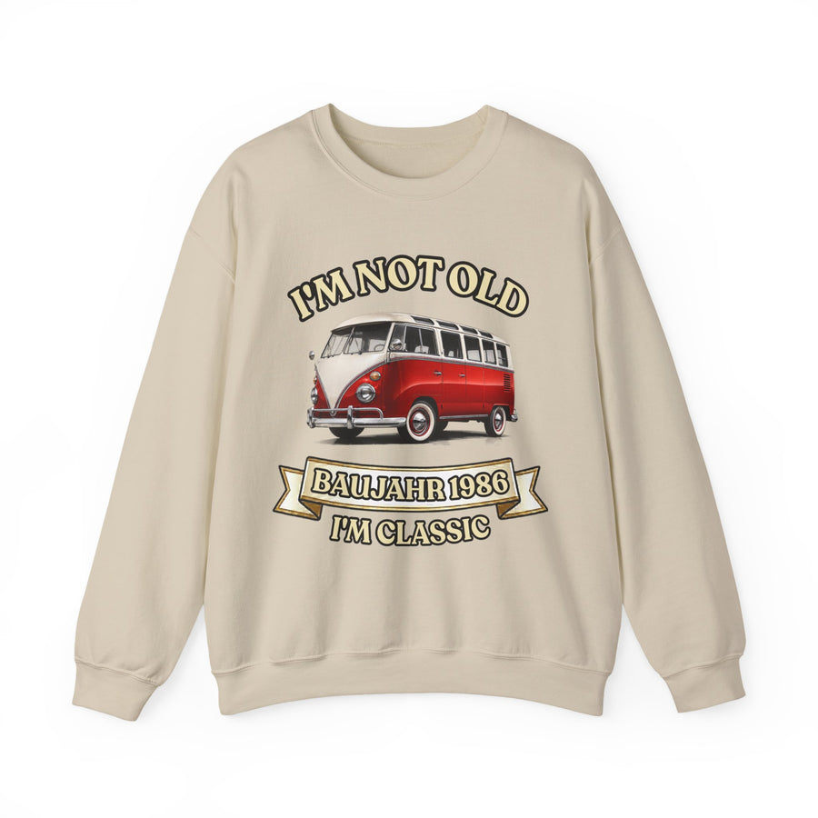 Jahrgang 1986 Sweatshirt – Geschenk zum 40. Geburtstag | VW Bulli