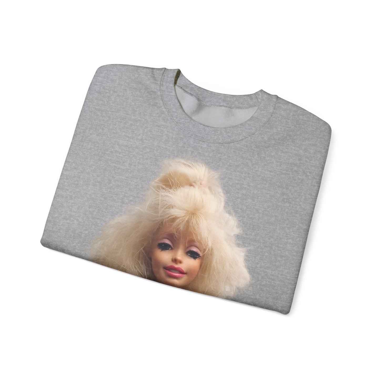 Retro Puppen Portrait T-Shirt Damen | 80er Jahre Blond Doll Fashion Shirt | Pinke Jacke Vintage Style Geschenk