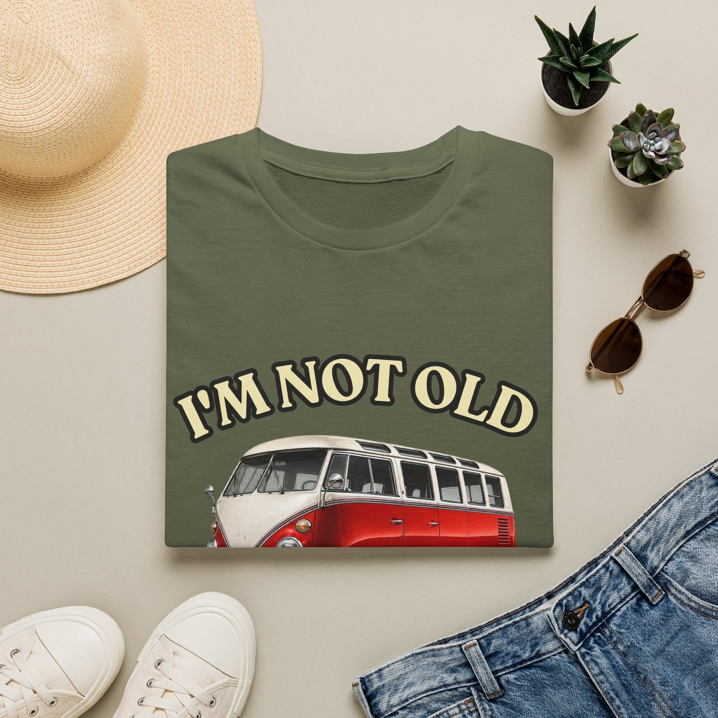 True Insights T-Shirt Baujahr 1976 Classic Bus Oldtimer, Vintage Design als Geschenk für Männer