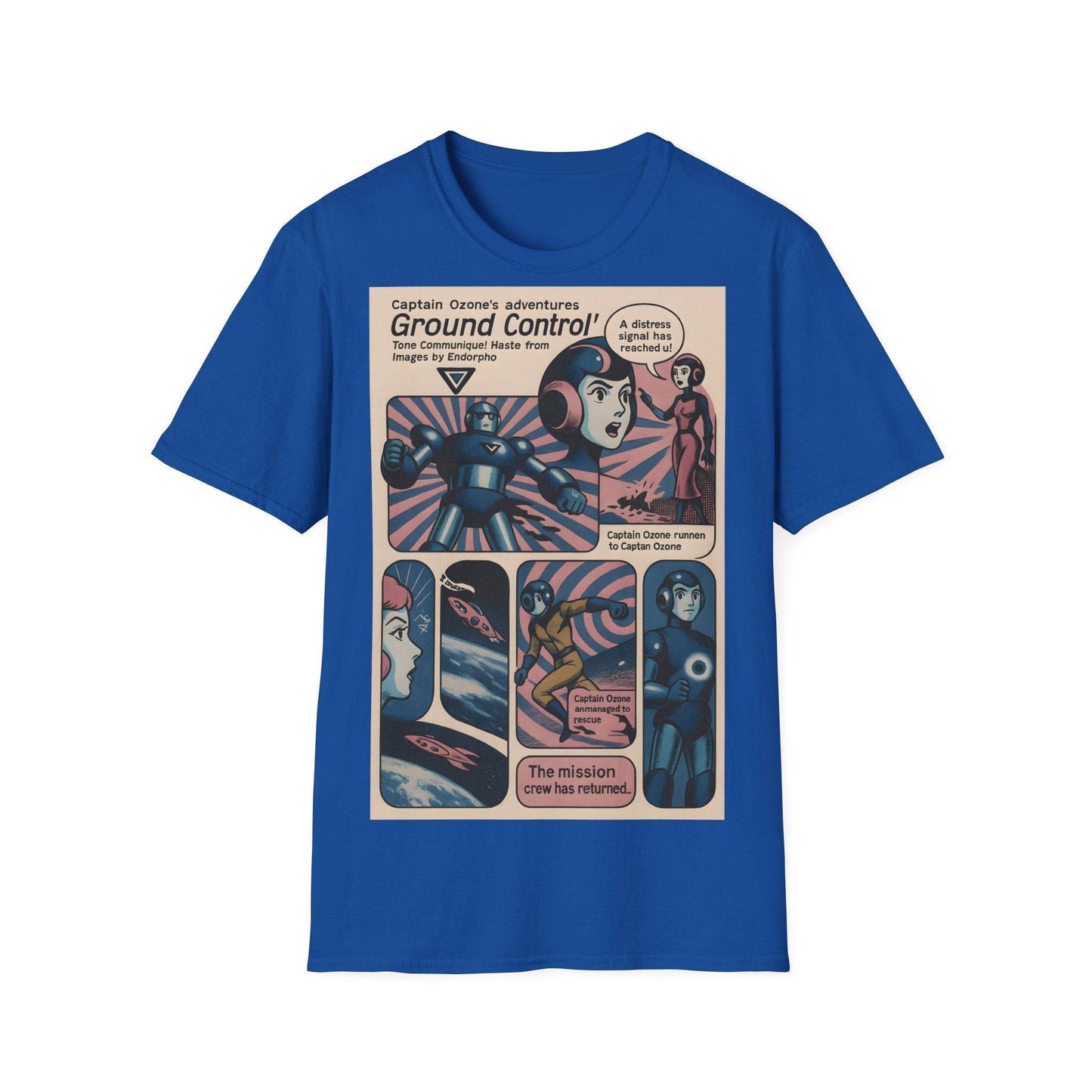 Captain Ozone T-Shirt – Retro Sci-Fi Comic Design | Ground Control Edition – Freches Satire-Design für mutige Statements | True Insights