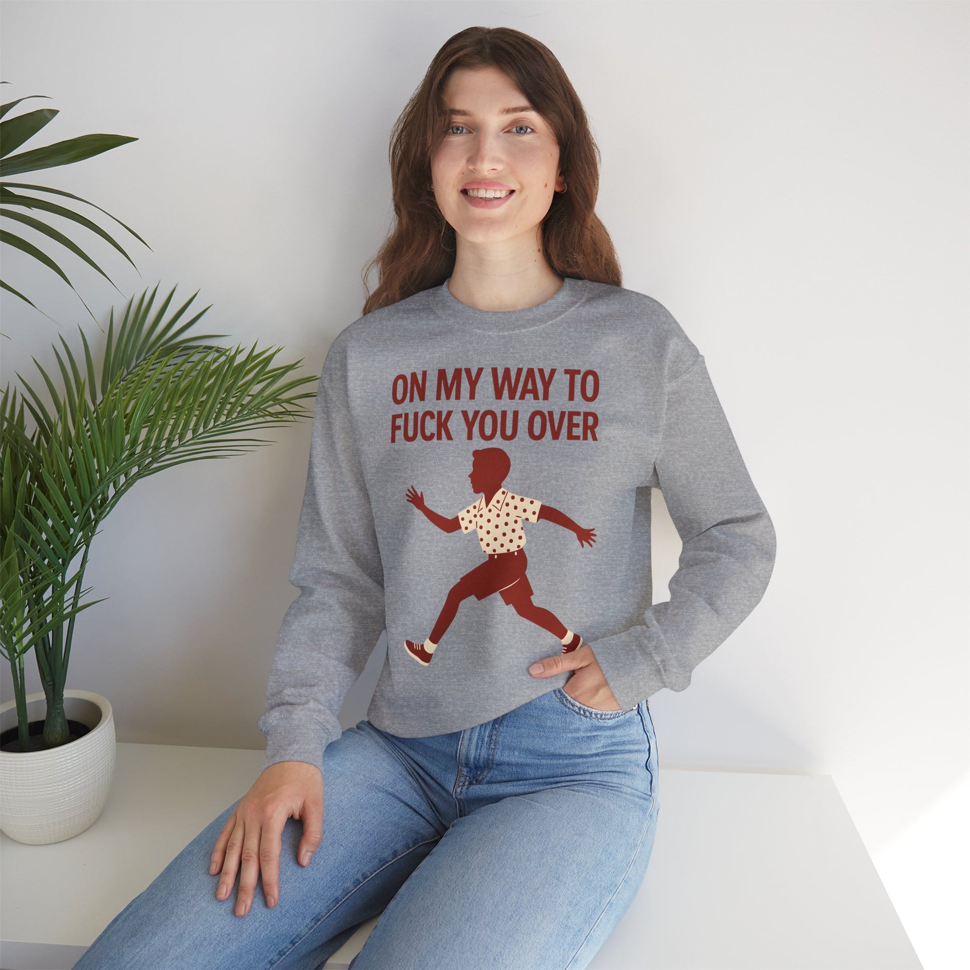 Sweatshirt – I Come to F*** You Over Sweatshirt – Provokantes Statement mit Humor | True Insights Design mit Humor