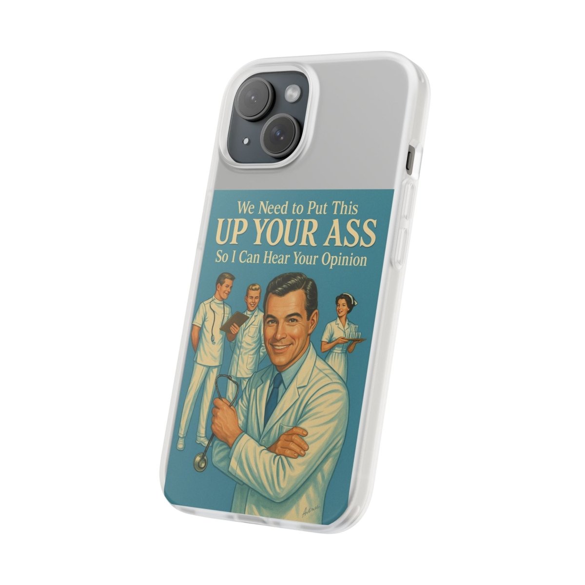 Handyhülle „Doctor’s Opinion“ – Retro-Arzt mit schwarzem Humor-Phone Case-True Insights