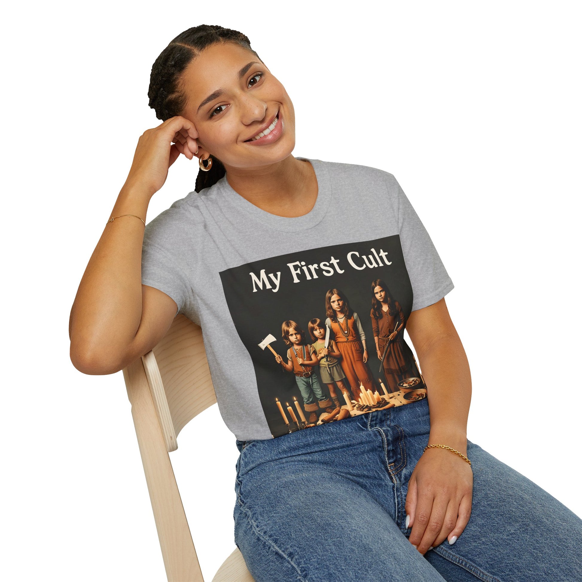 Cult Statement Tee - My First Cult T-Shirt – Freches Satire-Design für mutige Statements | True Insights