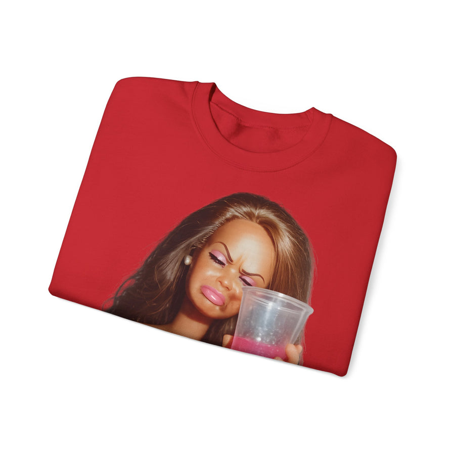 True Insights Barbicore Pullover Puppen-Meme Pink Drink Motiv als stylischer Diven-Look