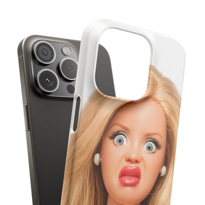 Lustige Handyhülle mit schockiertem Puppen-Gesicht – Meme Handy Case für Humor-Fans & witzige Geschenkidee