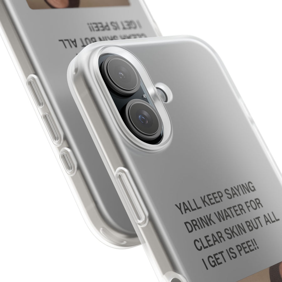Coque de téléphone mème « Soins de la peau » – « Je ne fais que pisser ! » | Prendre soin de soi avec humour