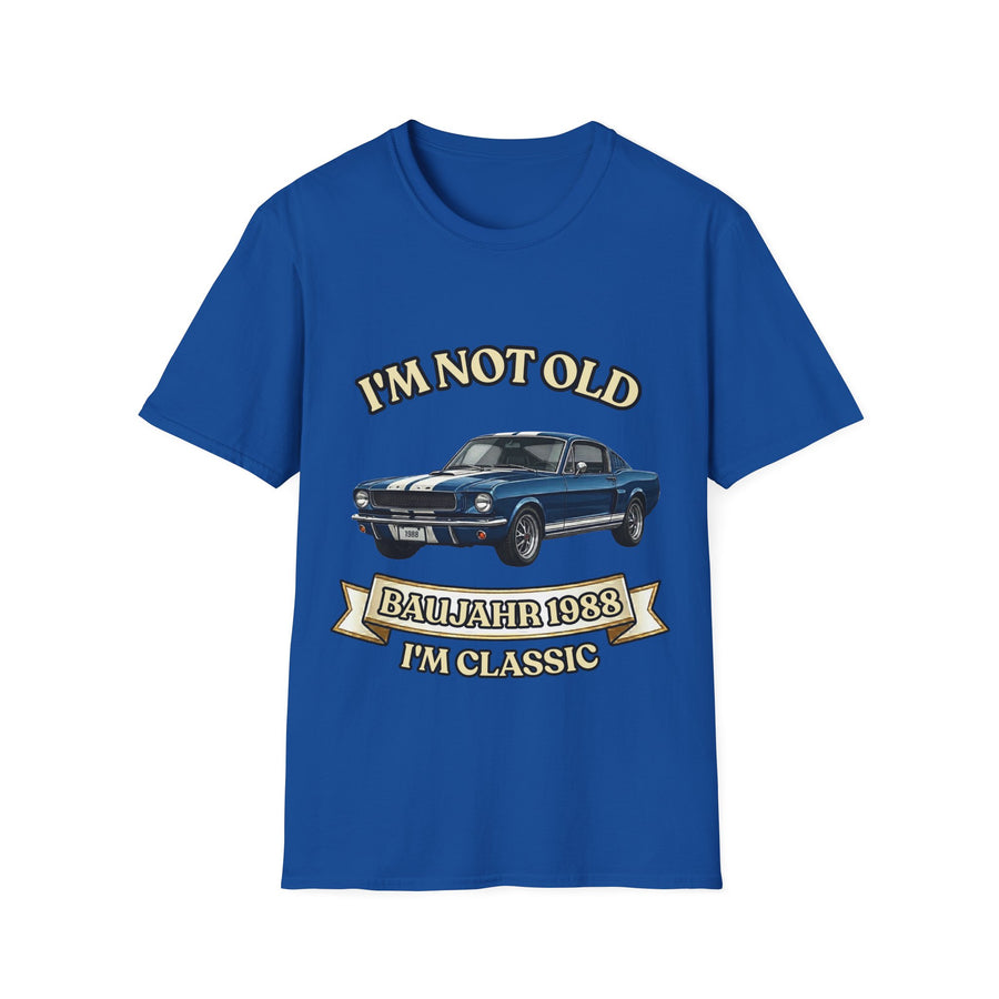 Jahrgang 1988 T-Shirt Oldtimer I'm Not Old I'm Classic  Geschenk zum 38. Geburtstag Mann Retro Kultauto Klassiker Vintage Auto True Insights