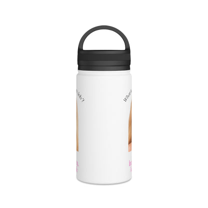 Lustige Blonde Puppe Trinkflasche - In My Dreams I Don't Work - Isolierte Edelstahl Wasserflasche mit Griff-Deckel für Faulpelze & Humor-Fans