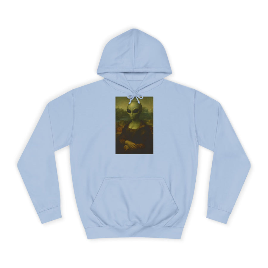 Mona Alien Hoodie – Kunstparodie mit Außerirdischer