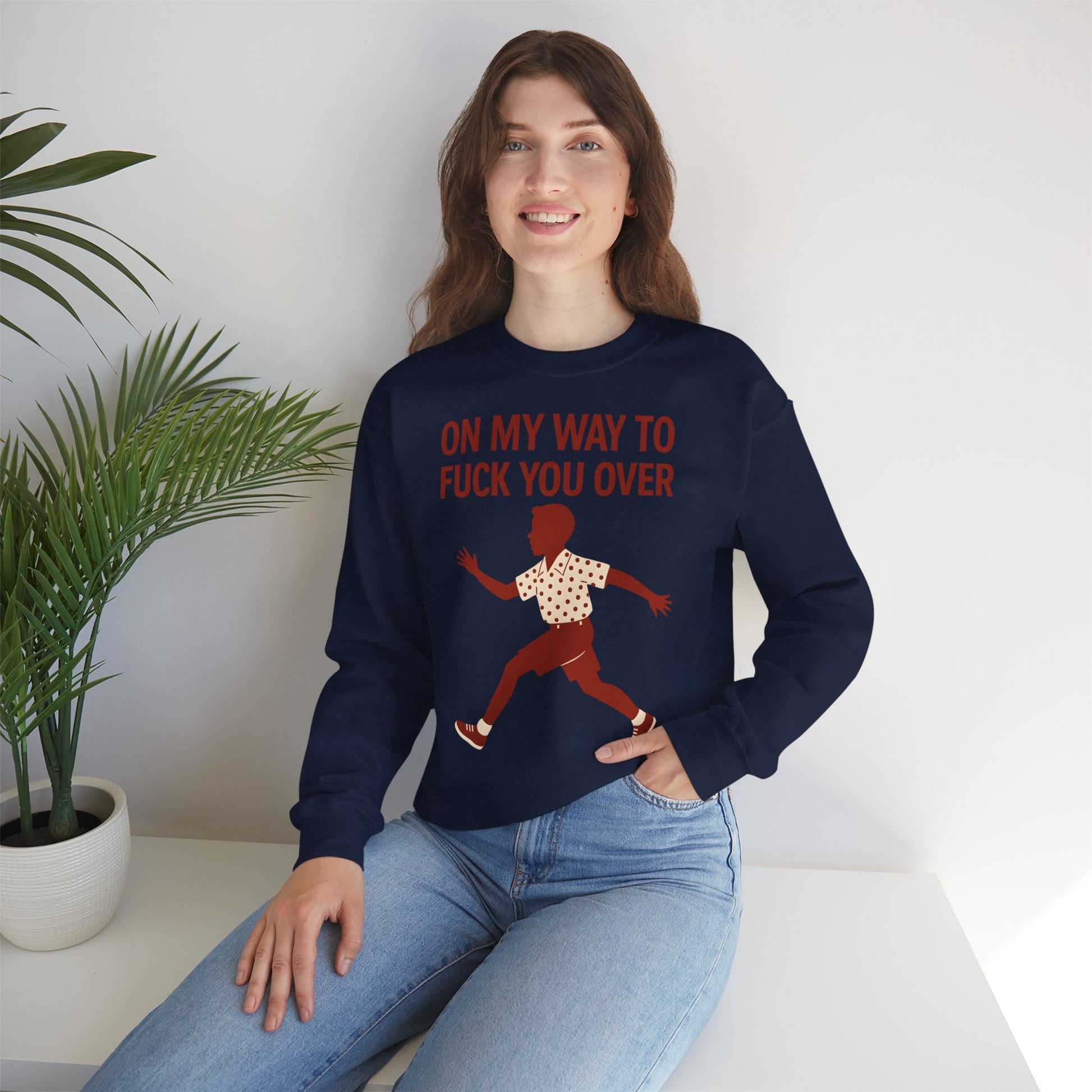 Sweatshirt – I Come to F*** You Over Sweatshirt – Provokantes Statement mit Humor | True Insights Design mit Humor