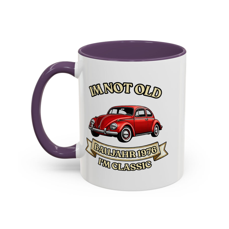 Mug Année 1976 - I'm Not Old I'm Classic - Coccinelle Rouge Vintage - Cadeau 50 ans