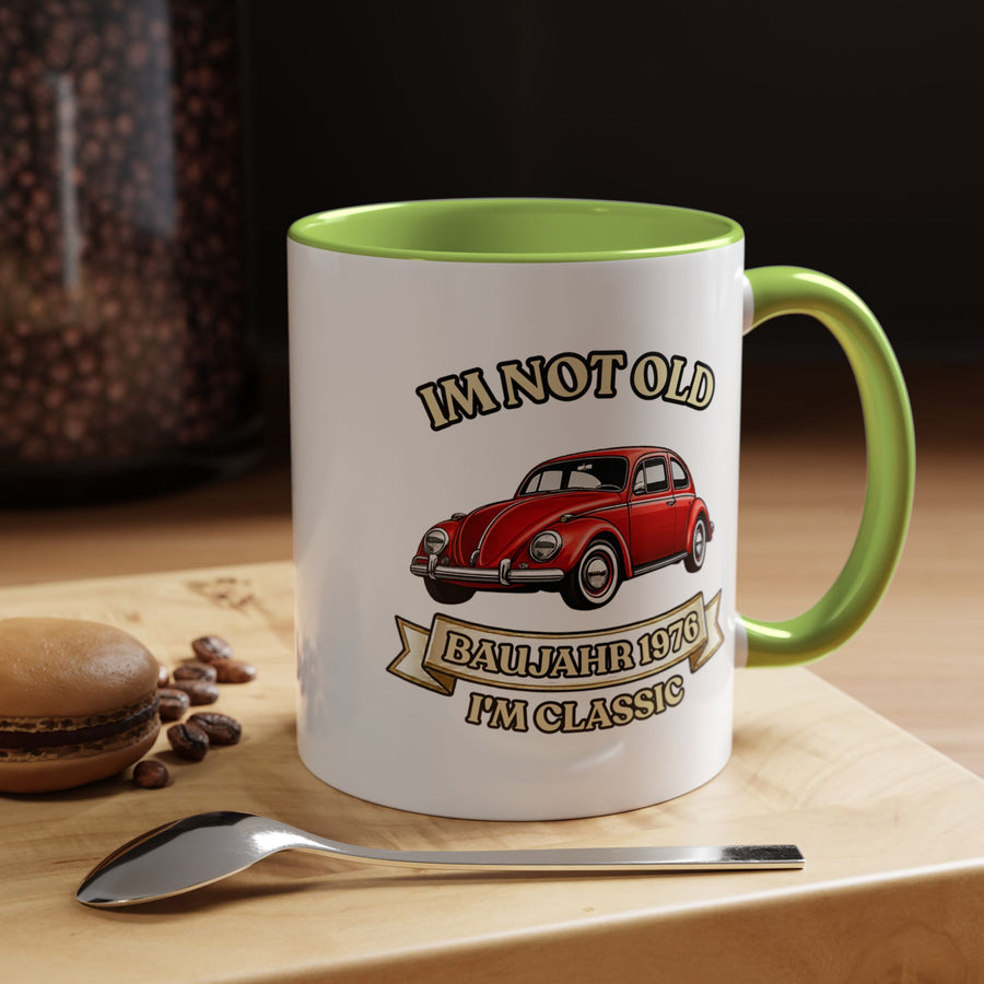 Mug Année 1976 - I'm Not Old I'm Classic - Coccinelle Rouge Vintage - Cadeau 50 ans