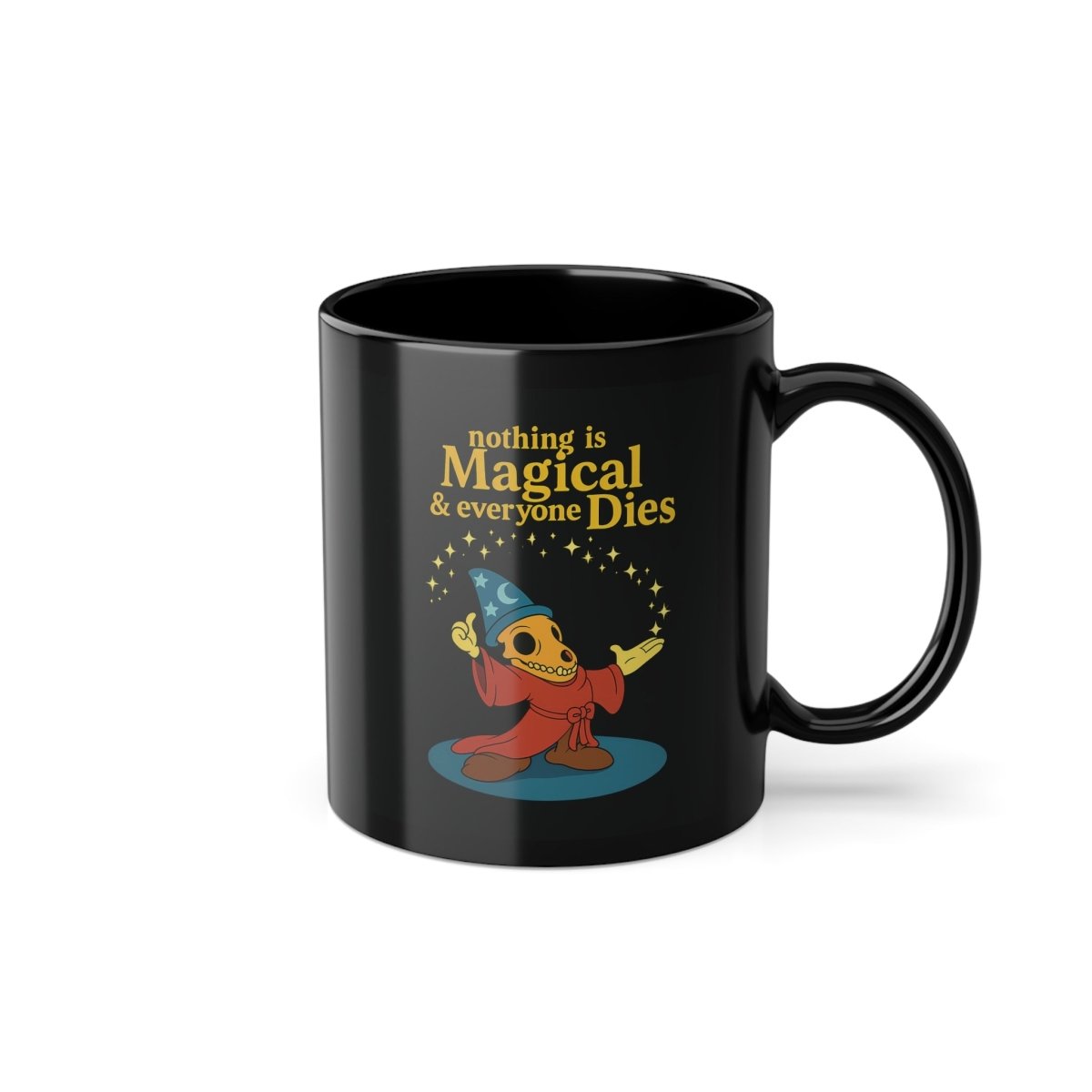A sip of reality for breakfast. Black coffee meets dark humor – without any fairy filter.