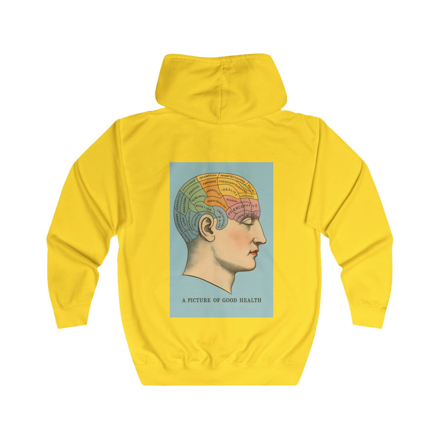 Kortex Couture – A Picture of Good Health Zip-Hoodie – Vintage frenologie-motief