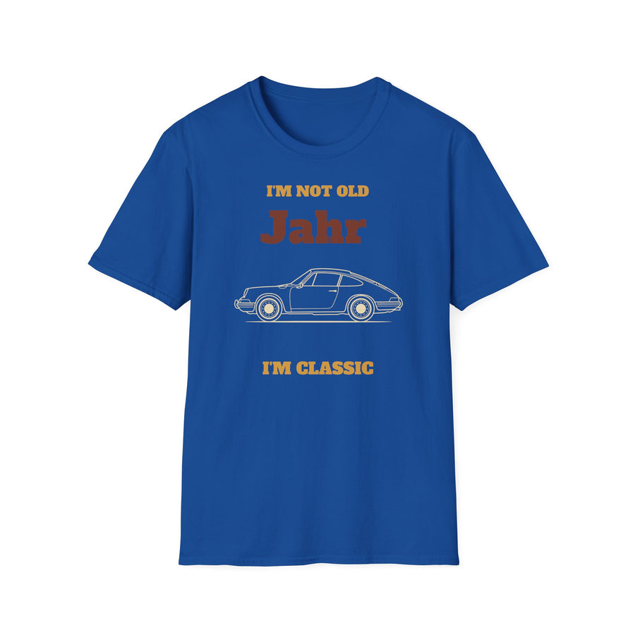T-Shirt — “I’m Not Old, I’m Classic” Personalized Year Retro Car Tee