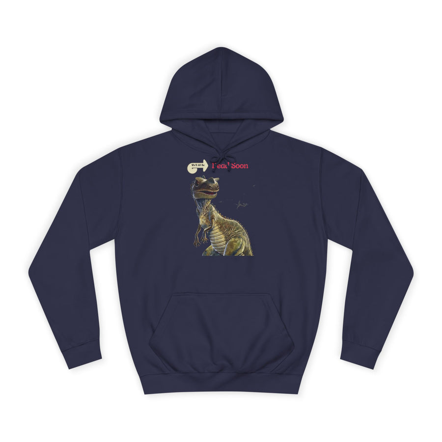 True Insights T-Shirt We'll All Be Dead Soon Flugsaurier Motiv in Oxford Navy, sarkastisches Dino Shirt