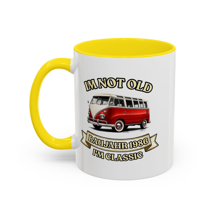 Mug Année 1986 - Im Not Old I'm Classic - Bus Rétro Vintage - Cadeau 40 ans Tasse à café Vintage