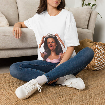 Barbicore T-Shirt Unisex – Freche Puppen-Prinzessin mit Krone & Zunge raus, Pink Aesthetic Statement Shirt