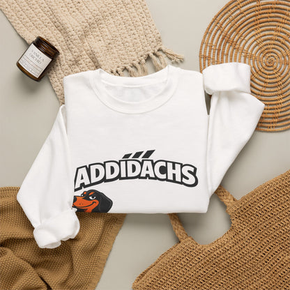 Lustiges Dackel Sweatshirt 'ADDIDACHS' – Witziges Hunde-Motiv für Dackelbesitzer & Sportfans
