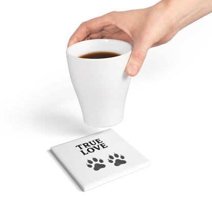 True Love Haustier-Untersetzer – Keramik-Coaster mit Pfotenprint-Home Decor-True Insights