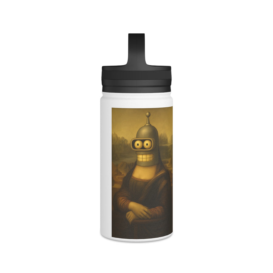 True Insights Trinkflasche Roboter Mona Lisa Parodie, satirisches Kunst Design für Sci-Fi Liebhaber