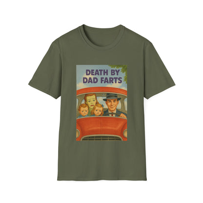 Death by Dad Farts - The retro family drama on your shirt! – Freches Satire-Design für mutige Statements | True Insights