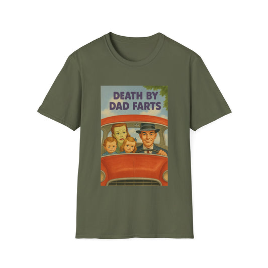 Death by Dad Farts - The retro family drama on your shirt! – Freches Satire-Design für mutige Statements | True Insights