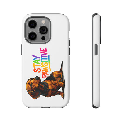 Stay Pawsitive Dackel Handyhülle