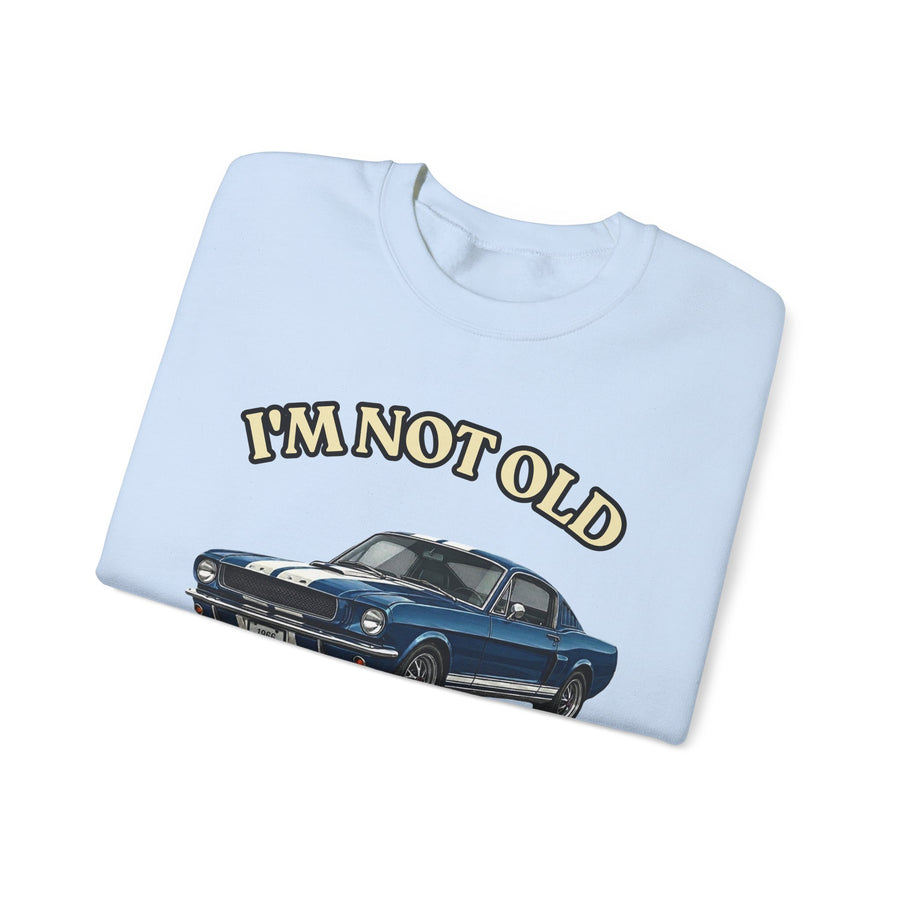 True Insights Sweatshirt Jahrgang 1966 blauer Sportwagen, Geburtstagsgeschenk im Alltag