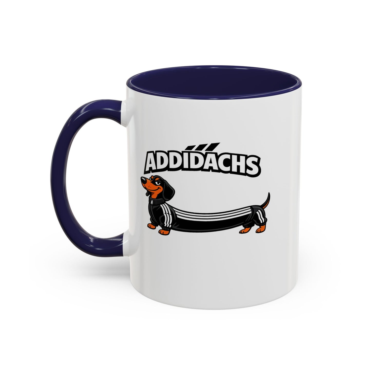 Lustige Dackel Tasse 'ADDIDACHS' - Witziger Sport-Hund Kaffeebecher für Hundeliebhaber & Dackel-Fans