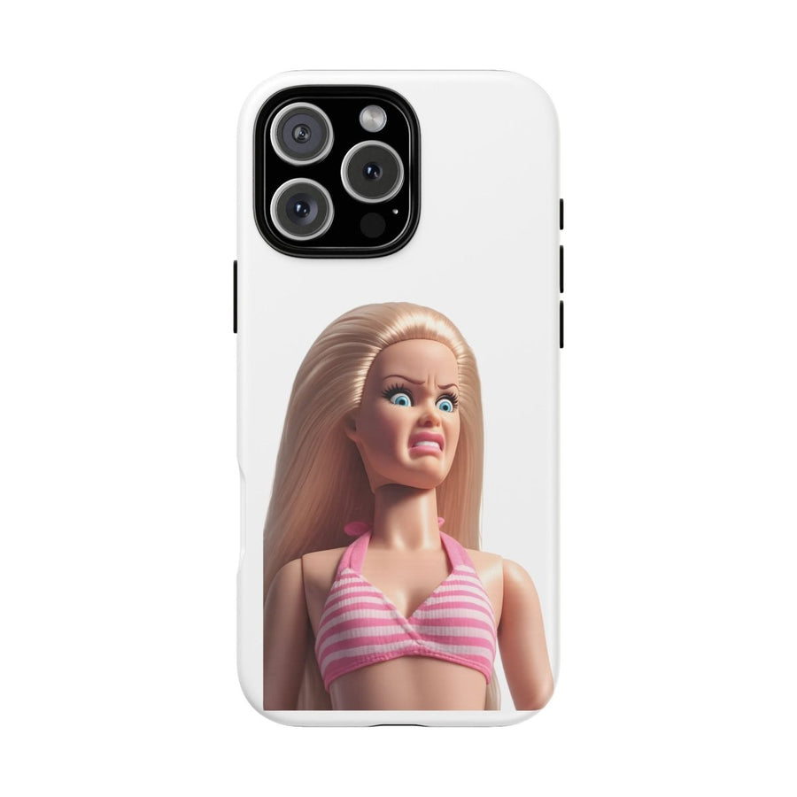 Handyhülle Lustige Pink Doll – Shocking Face Motiv für iPhone & Samsung