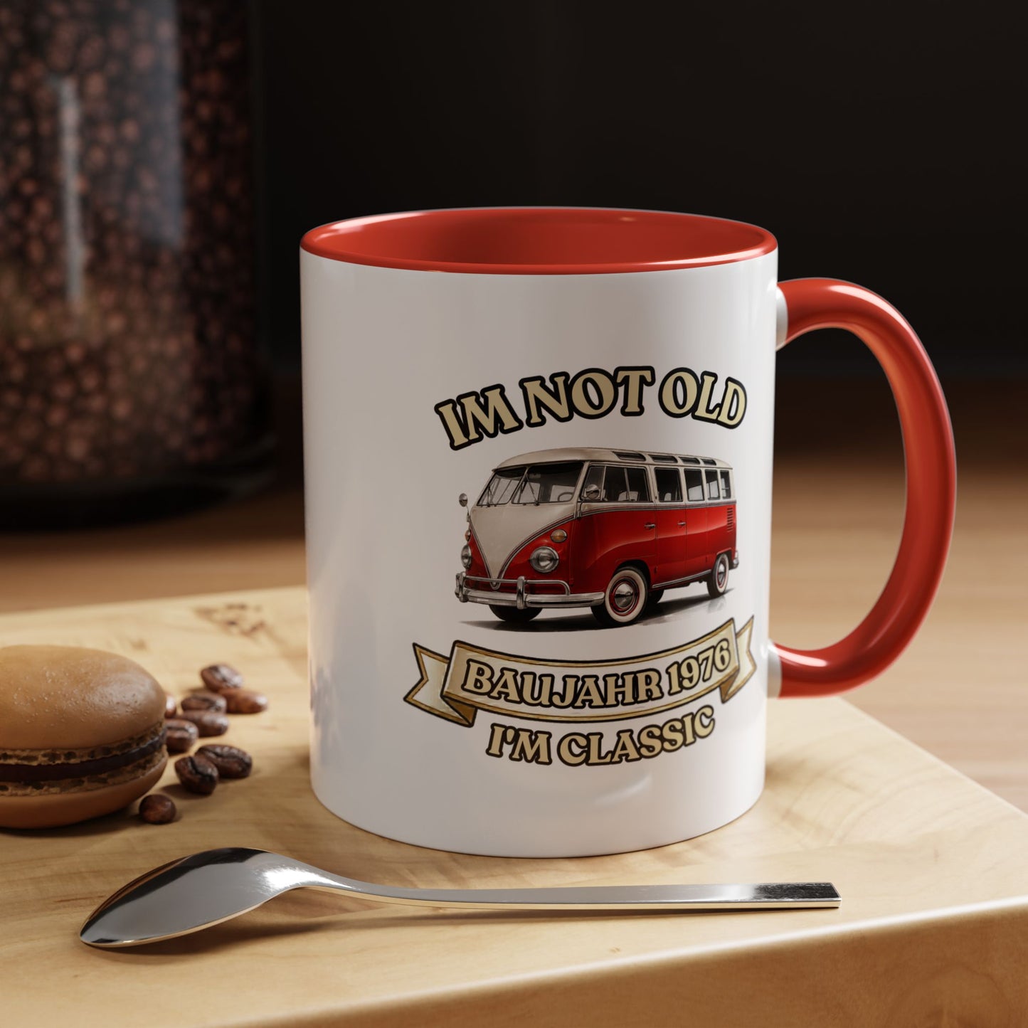 Tasse Baujahr 1976 Retro Bus - I'm Not Old I'm Classic - Geschenk zum 50. Geburtstag für Oldtimer Fans