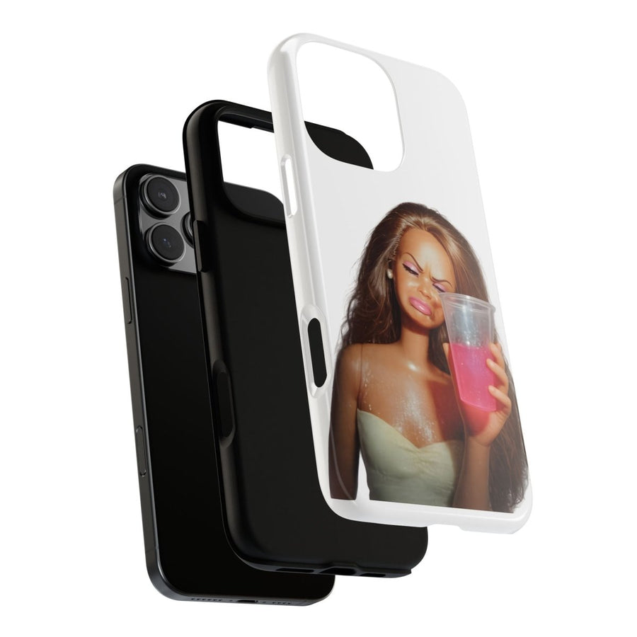 Handyhülle Pink Drink Doll – Lustiges Barbie-Meme für iPhone & Samsung
