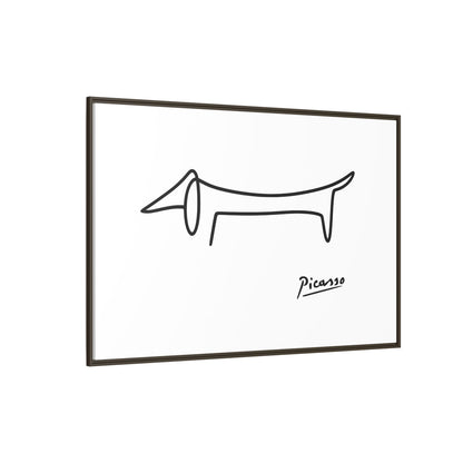 Picasso-Dackel Line-Art Leinwand | Minimalistisches Wandbild | Modernes Hunde-Kunstwerk