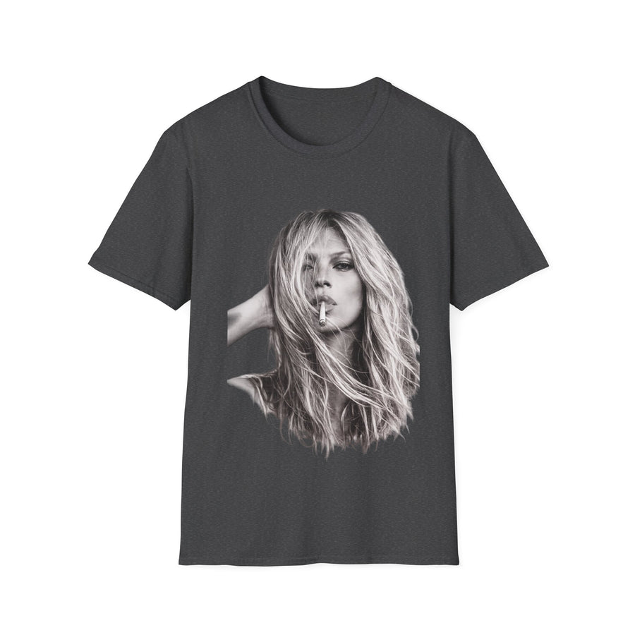 True Insights T-Shirt Kate Moss Porträt, kultiges Fashion Statement Shirt im urbanen Streetstyle getragen