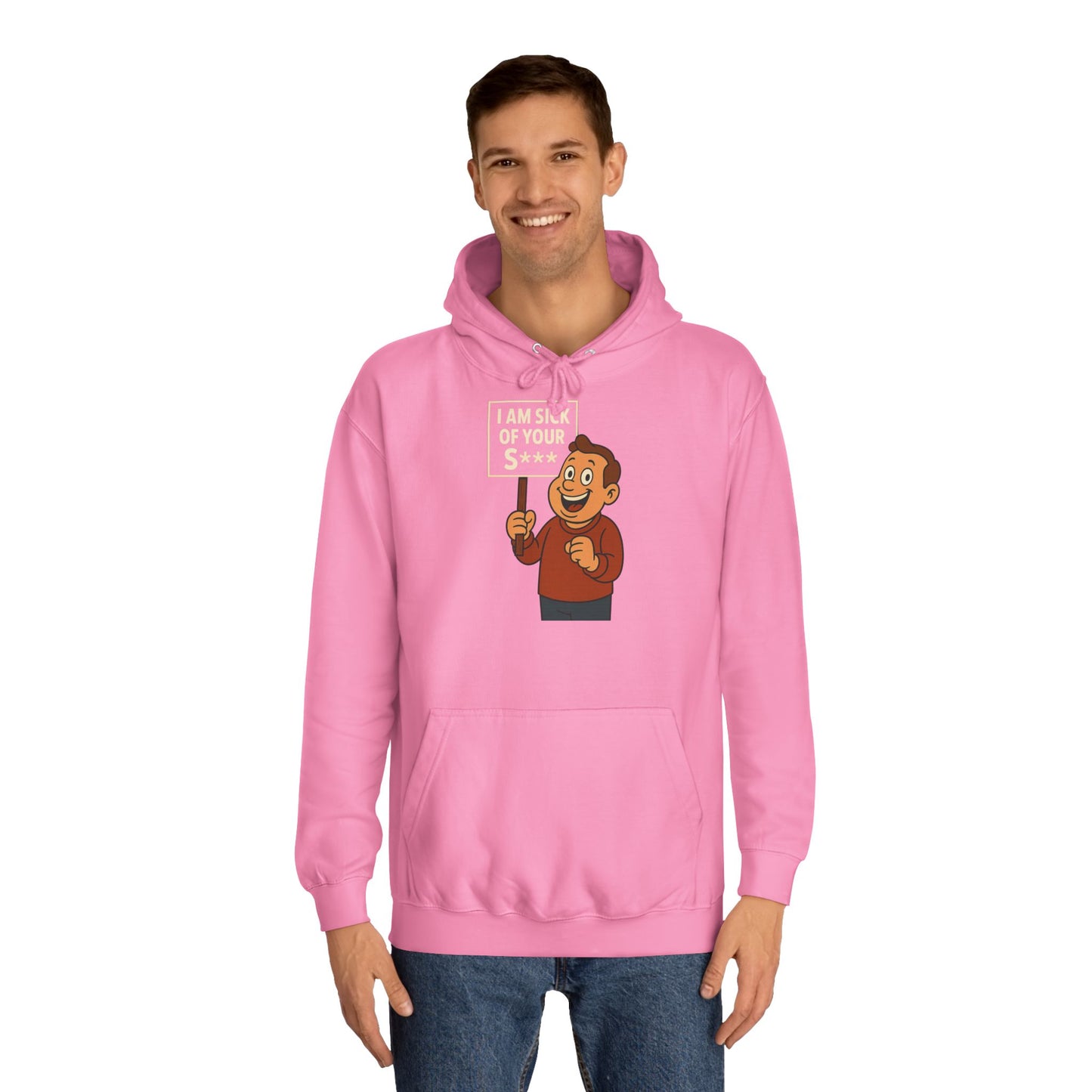 I AM SICK OF YOUR S*** Hoodie – Lustiger Retro Cartoon Spruch Kapuzenpullover für Sarkasmus & Humor Fans