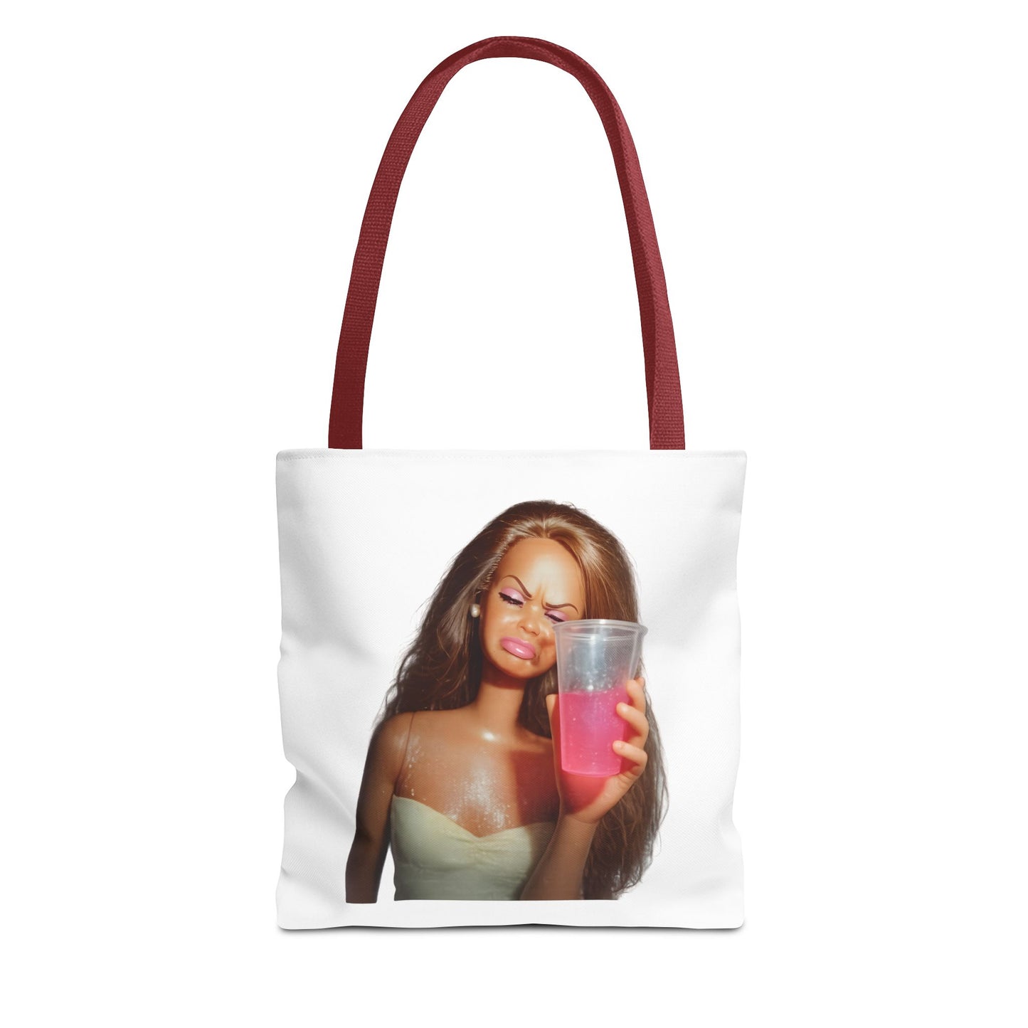 Doll Meme Barbicore Tote Bag – Lustige Puppe mit Pink Drink, Trendy Aesthetic Stoffbeutel für Fans