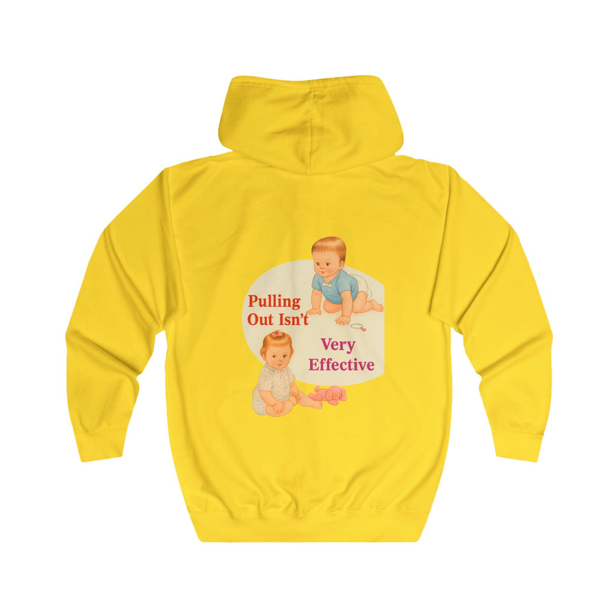 Pulling Out Isn't Very Effective Zip-Hoodie – Sarkastisches Retro-Baby-Motiv