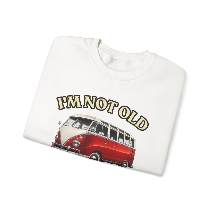 Sweatshirt Année 1976 - I'm Not Old I'm Classic - Bus Rétro Vintage - Cadeau 50 ans