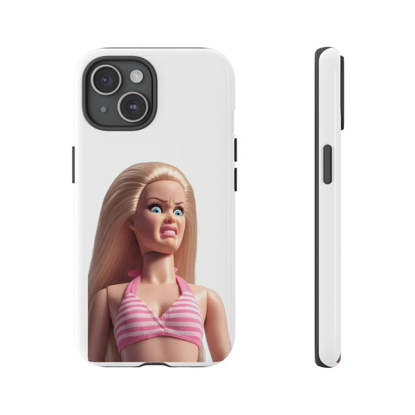 Shocking Face Doll | Grappig Roze Doll Telefoonhoesje