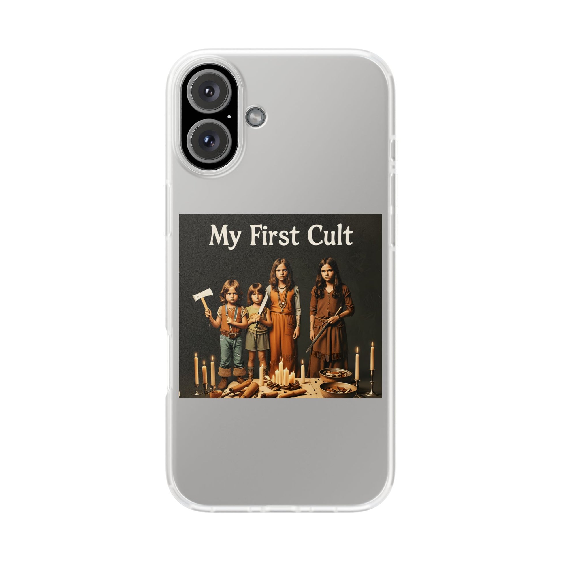 My First Cult – Dark-Aesthetic Handyhülle mit satirischem Kinderkult-Motiv-Phone Case-True Insights