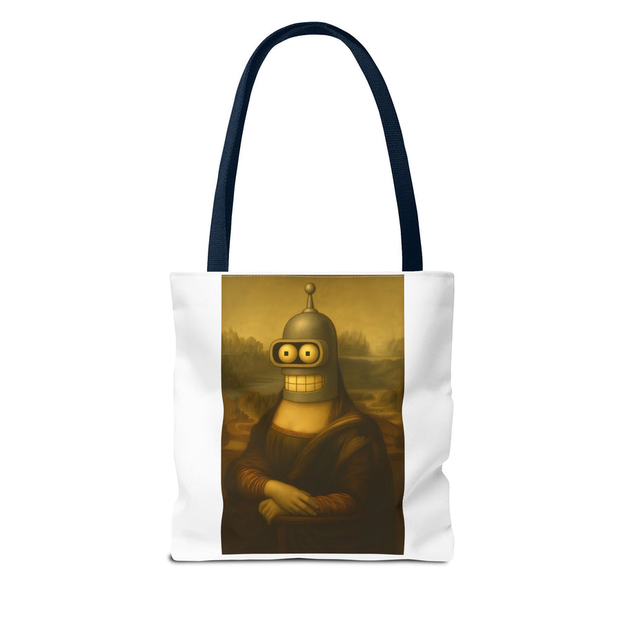 True Insights Tote Bag Mona Lisa Roboter Sci-Fi Motiv, satirischer Beutel zum Tragen und Schenken