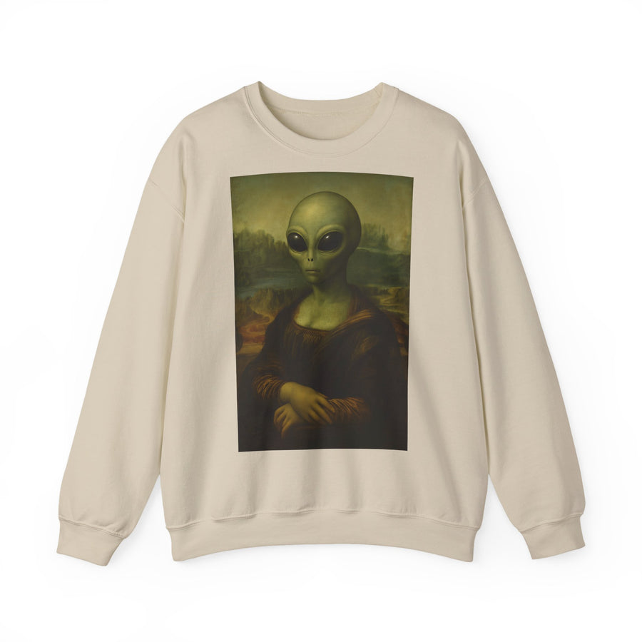 Mona Alien Sweatshirt – Kunstparodie mit Außerirdischer