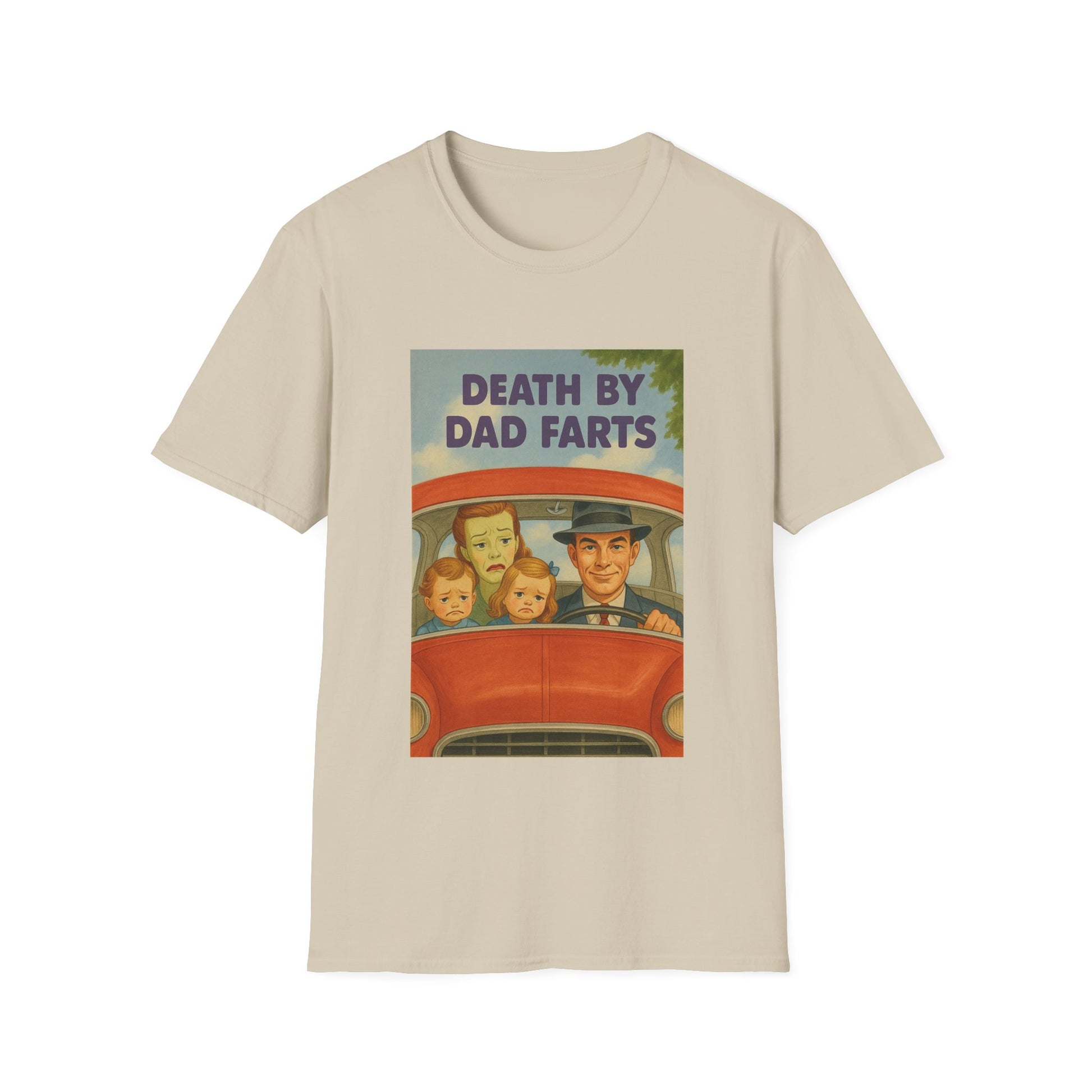 Death by Dad Farts - The retro family drama on your shirt! – Freches Satire-Design für mutige Statements | True Insights